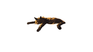 Stretching Domestic Cat Vinyl Car Decal Sticker – Waterproof & UV-Resistant 5.4