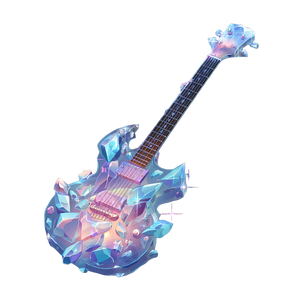 Crystal Guitar Vinyl Car Decal Sticker – Waterproof & UV-Resistant 3.4133333333333336"
