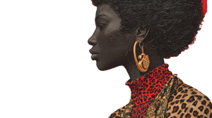 Vintage Portrait Woman V25 Vinyl Car Decal Sticker – Waterproof & UV-Resistant 2.72"