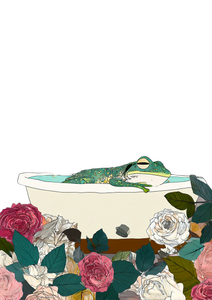 Sleeping Frog Bathtub Vinyl Car Decal Sticker – Waterproof & UV-Resistant 8.746666666666666"