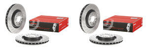 2x Premium Brembo Brake Rotor | High Carbon Cast Iron | Vented Cross Drilled | Honda Civic 2017-2019