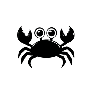 Cute Crab Silhouette Vinyl Car Decal Sticker – Waterproof & UV-Resistant 3.4133333333333336"