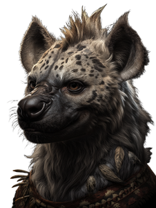 Gnoll Fantasy Portrait Vinyl Car Decal Sticker – Waterproof & UV-Resistant 8.213333333333333"