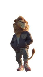 Stylish Anthropomorphic Lion V2 Vinyl Car Decal Sticker – Waterproof & UV-Resistant 9.706666666666667"