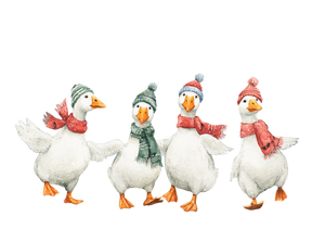 Dancing Festive Geese Vinyl Car Decal Sticker – Waterproof & UV-Resistant 3.0