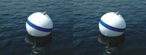 2x Taylor Made Mooring Buoy 46370 Sur-Moor; 12 Inch Diameter/38 Inch Circumference; 2 Inch Tube-Through-Center Diameter; White With Blue Stripe; Closed Cell Foam Core With Polyethylene Shell; Blue Reflective Stripe For Night Time Visibility 2x Taylor Made Mooring Buoy 46370 Sur-Moor; 12 Inch Diameter/38 Inch Circumference; 2 Inch Tube-Through-Center Diameter; White With Blue Stripe; Closed Cell Foam Core With Polyethylene Shell; Blue Reflective Stripe For Night Time Visibility