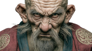 Exaggerated Lao Tzu Portrait Vinyl Car Decal Sticker – Waterproof & UV-Resistant 2.72"