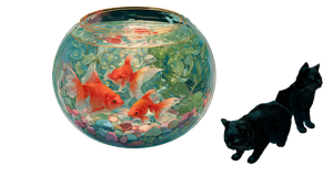 Aquarium With Cats Vinyl Car Decal Sticker – Waterproof & UV-Resistant 2.72"