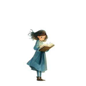 Enchanted Reading Girl Vinyl Car Decal Sticker – Waterproof & UV-Resistant 6.826666666666667"
