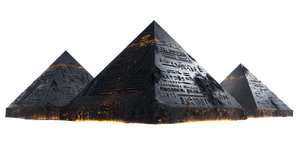 Glowing-Tipped Pyramids Vinyl Car Decal Sticker – Waterproof & UV-Resistant 5.4