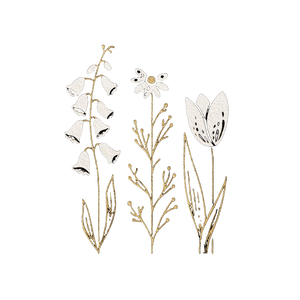 Floral Linocut Illustration Vinyl Car Decal Sticker – Waterproof & UV-Resistant 3.4133333333333336"