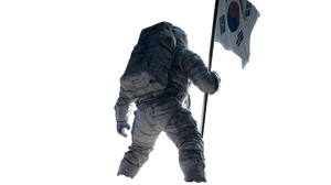 Astronaut With Flag V2 Vinyl Car Decal Sticker – Waterproof & UV-Resistant 5.4