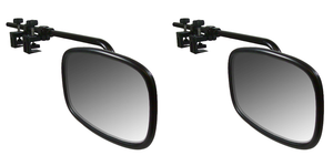 2x CIPA USA Exterior Towing Mirror | Dual Clamp Bar Mount, Adjustable | Add-On To Original Mirror