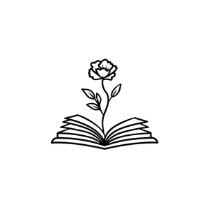 Book Flower Logo Vinyl Car Decal Sticker – Waterproof & UV-Resistant 6.826666666666667"