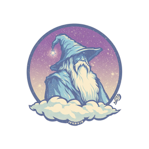 Cute Wizard Logo Vinyl Car Decal Sticker – Waterproof & UV-Resistant 6.826666666666667"