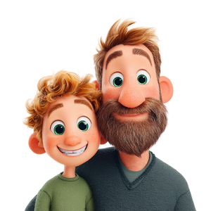 Father Son Smiling Vinyl Car Decal Sticker – Waterproof & UV-Resistant 6.826666666666667"