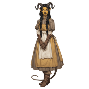 Friendly Tiefling Portrait Vinyl Car Decal Sticker – Waterproof & UV-Resistant 6.826666666666667"