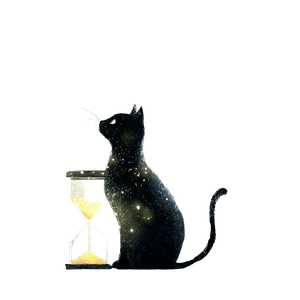 Magical Cat Hourglass Vinyl Car Decal Sticker – Waterproof & UV-Resistant 6.826666666666667"