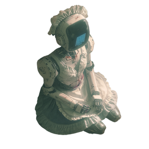 Robotic Maid Servant Vinyl Car Decal Sticker – Waterproof & UV-Resistant 3.4133333333333336"