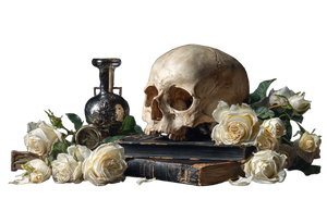 Skull With Roses V3 Vinyl Car Decal Sticker – Waterproof & UV-Resistant 2.933333333333333"