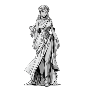 Greek Goddess Dnd Vinyl Car Decal Sticker – Waterproof & UV-Resistant 3.4133333333333336"