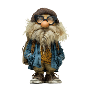 Hipster Dwarf Vinyl Car Decal Sticker – Waterproof & UV-Resistant 3.4133333333333336"
