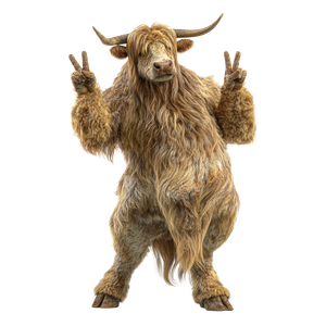 Humanoid Cattle Figure Vinyl Car Decal Sticker – Waterproof & UV-Resistant 6.826666666666667"
