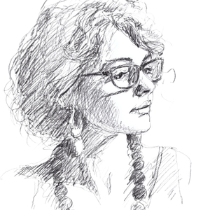 Woman Perspective Sketch Vinyl Car Decal Sticker – Waterproof & UV-Resistant 6.826666666666667"
