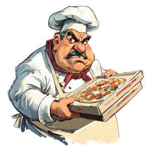 Creepy Pizza Chef Vinyl Car Decal Sticker – Waterproof & UV-Resistant 3.4133333333333336"