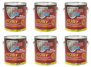 6x Por 15 Rust Treatment | Permanent Moisture Cured Urethane | Chemical Resistant | 1 Gallon, Black