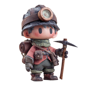 Cute Miner Character Vinyl Car Decal Sticker – Waterproof & UV-Resistant 3.4133333333333336"
