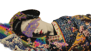 Abstract Geisha Composition Vinyl Car Decal Sticker – Waterproof & UV-Resistant 5.4