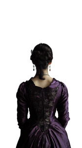Regency Woman Back Vinyl Car Decal Sticker – Waterproof & UV-Resistant 9.706666666666667"