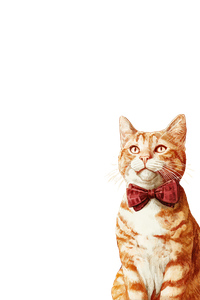 Cat With Bow Tie V2 Vinyl Car Decal Sticker – Waterproof & UV-Resistant 4.4