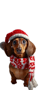 Festive Dachshund Scene Vinyl Car Decal Sticker – Waterproof & UV-Resistant 5.4
