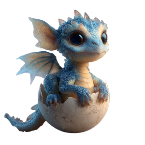 Hatching Baby Dragon Vinyl Car Decal Sticker – Waterproof & UV-Resistant 3.4133333333333336"