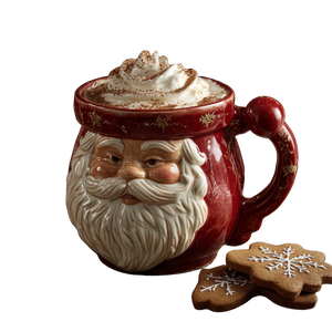 Santa Claus Mug V2 Vinyl Car Decal Sticker – Waterproof & UV-Resistant 3.4133333333333336"