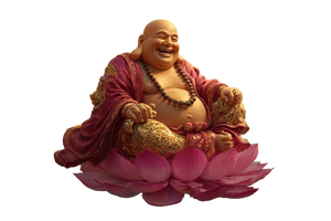 Laughing Buddha Statue Vinyl Car Decal Sticker – Waterproof & UV-Resistant 5.97333333333333