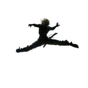 Ninja Girl Splits Vinyl Car Decal Sticker – Waterproof & UV-Resistant 3.4133333333333336"