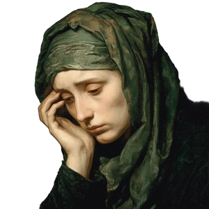 Woman In Despair Vinyl Car Decal Sticker – Waterproof & UV-Resistant 6.826666666666667"