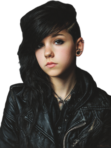 Gothic Teen Portrait V2 Vinyl Car Decal Sticker – Waterproof & UV-Resistant 8.213333333333333"