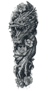 Irezumi Dragon Sleeve Vinyl Car Decal Sticker – Waterproof & UV-Resistant 10.133333333333333"