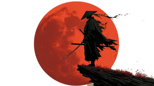 Lone Samurai Silhouette V6 Vinyl Car Decal Sticker – Waterproof & UV-Resistant 5.4