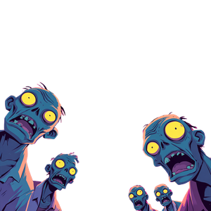 Cartoon Zombies City Vinyl Car Decal Sticker – Waterproof & UV-Resistant 3.4133333333333336"