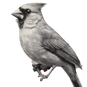 Northern Cardinal Perched V3 Vinyl Car Decal Sticker – Waterproof & UV-Resistant 3.4133333333333336"