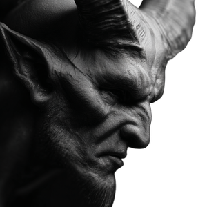 Shadowed Devil Figure Vinyl Car Decal Sticker – Waterproof & UV-Resistant 3.4133333333333336"