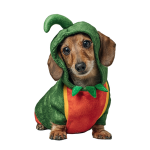 Dachshund Jalapeno Costume Vinyl Car Decal Sticker – Waterproof & UV-Resistant 3.4133333333333336"