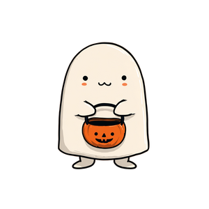 Chubby Kawaii Ghost Vinyl Car Decal Sticker – Waterproof & UV-Resistant 6.826666666666667"