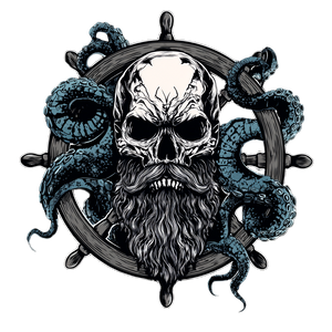 Pirate Skull Octopus Vinyl Car Decal Sticker – Waterproof & UV-Resistant 3.4133333333333336"