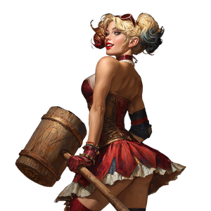 Harley Quinn Pinup Vinyl Car Decal Sticker – Waterproof & UV-Resistant 3.4133333333333336"